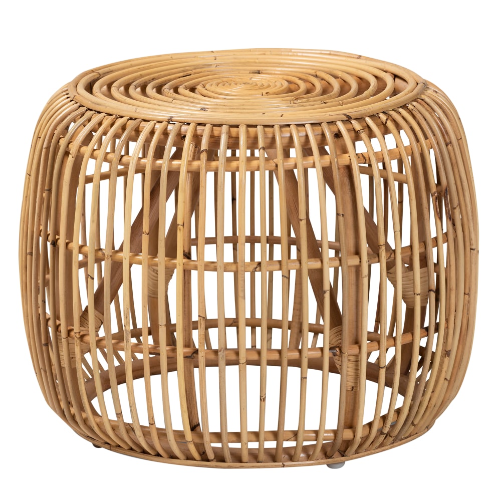 bali & pari Maverick End Table, 17inH x 20inW x 20inD, Natural Brown