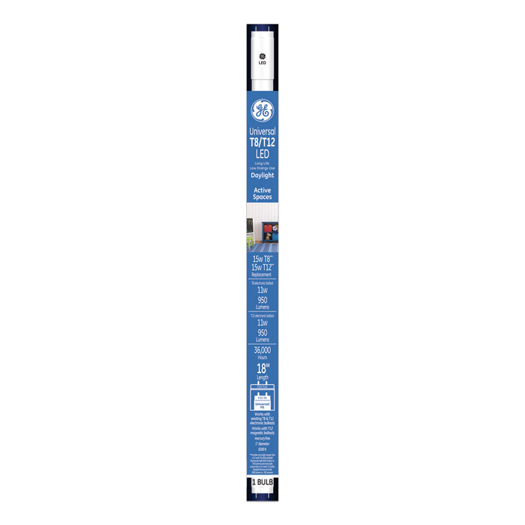 18" T8/T12, 15 W, T8 Tube, 11 W, Daylight, 6/Carton