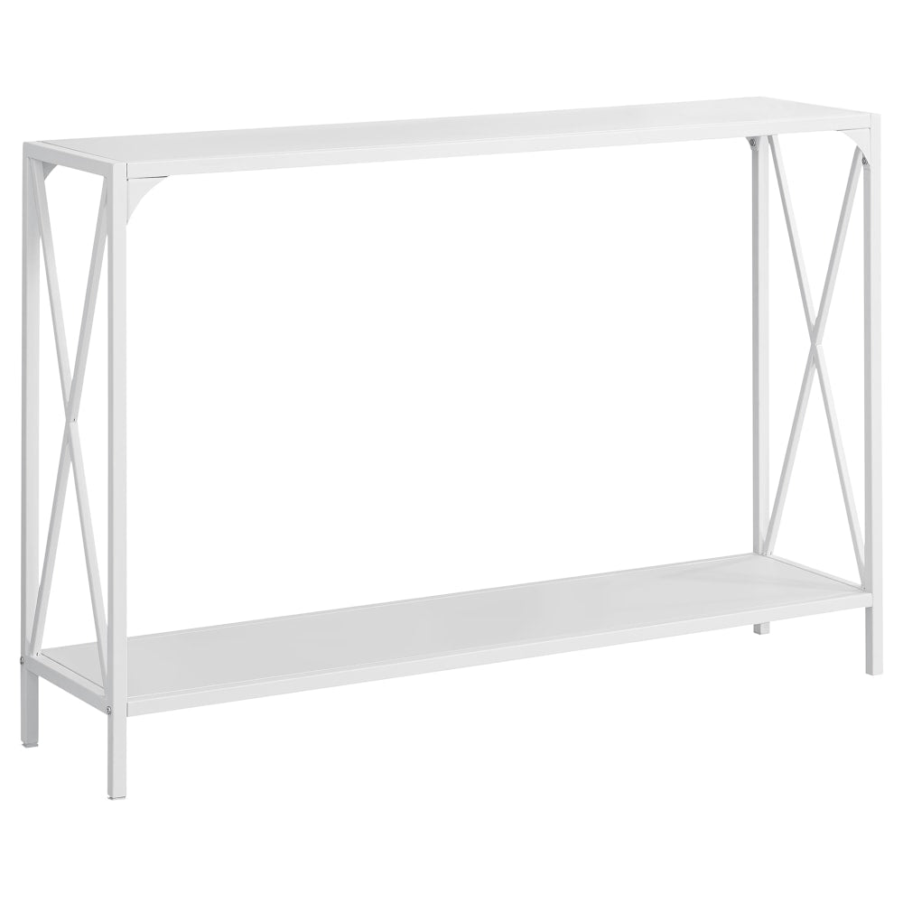Monarch Specialties Chantal Accent Table, 32inH x 48inW x 12inD, White