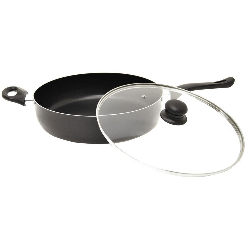 Starfrit 12-Inch/5.1-Quart King-Size Cooker with Lid - 2.50 gal - Cooking - Black