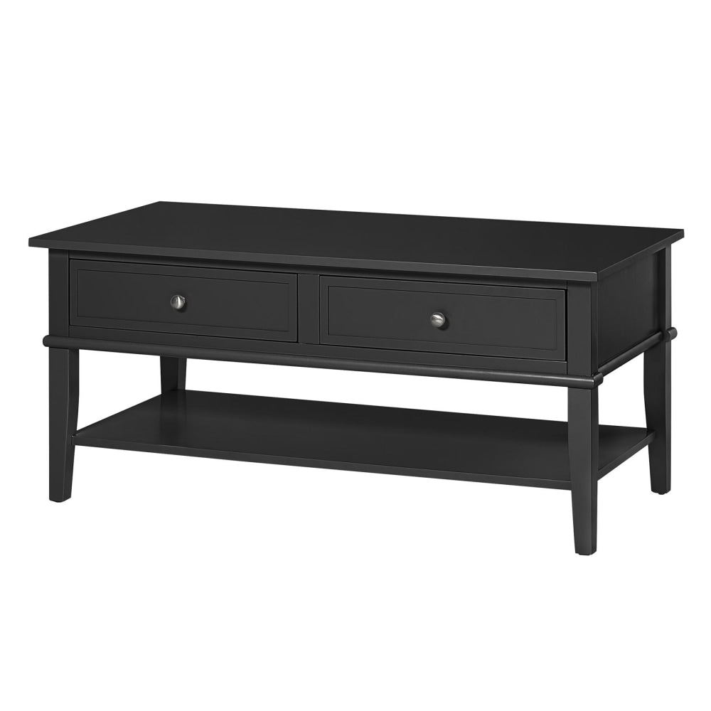 Ameriwood Home Franklin Coffee Table, Rectangular, Black