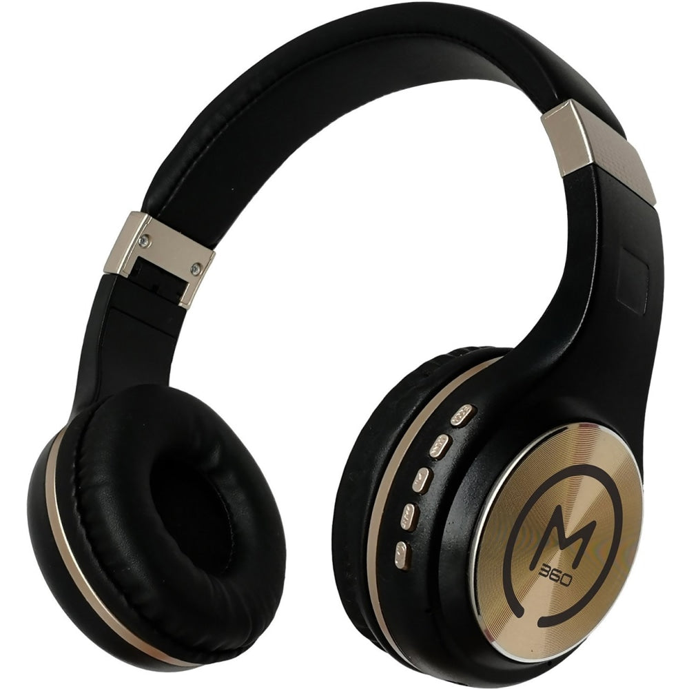 Morpheus 360 SERENITY Wireless Over-the-Ear Headphones, Black/Gold HP5500G - Stereo - Mini-phone (3.5mm) - Wired/Wireless - Bluetooth - 32 Ohm - 20 Hz - 22 kHz - Over-the-head - Binaural - Circumaural - Gold, Black