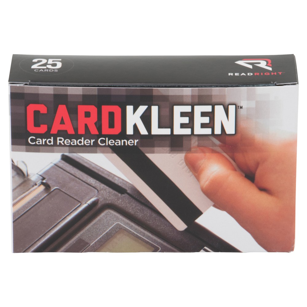 Read/Right CardKleen Magnetic Head Cleaner, 2.5in x 5.3in, Box Of 25