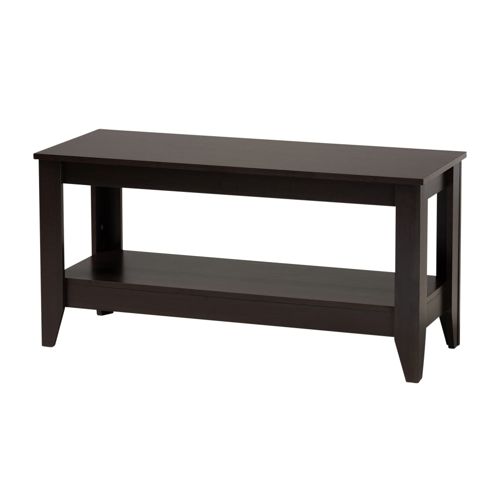 Baxton Studio Wenge Finished Coffee Table, 19-3/4inH x 39-7/16inW x 15-3/4inD, Dark Brown