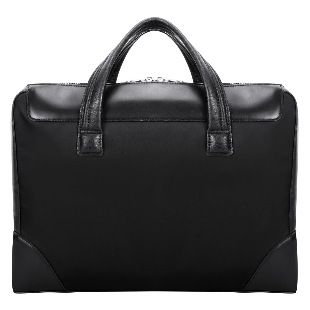 McKleinUSA Harpswell Nylon Dual-Compartment Briefcase With 15in Laptop Pocket, Black