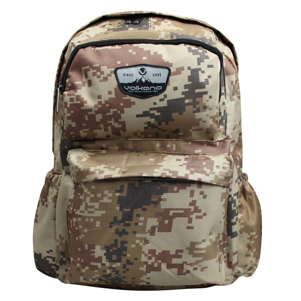 Volkano Military Series Backpack With 15.6in Laptop Pocket, Camouflage