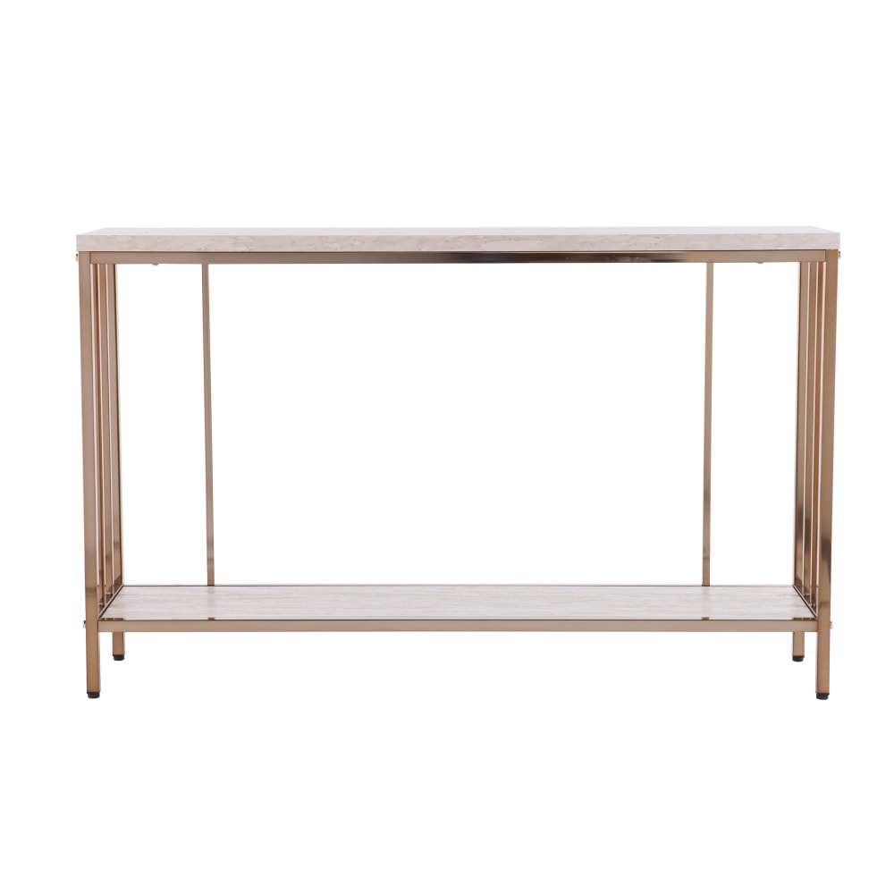 SEI Furniture Brexlyn Console Table, 29-1/2inH x 47-1/2inW x 11-3/4inD, Champagne