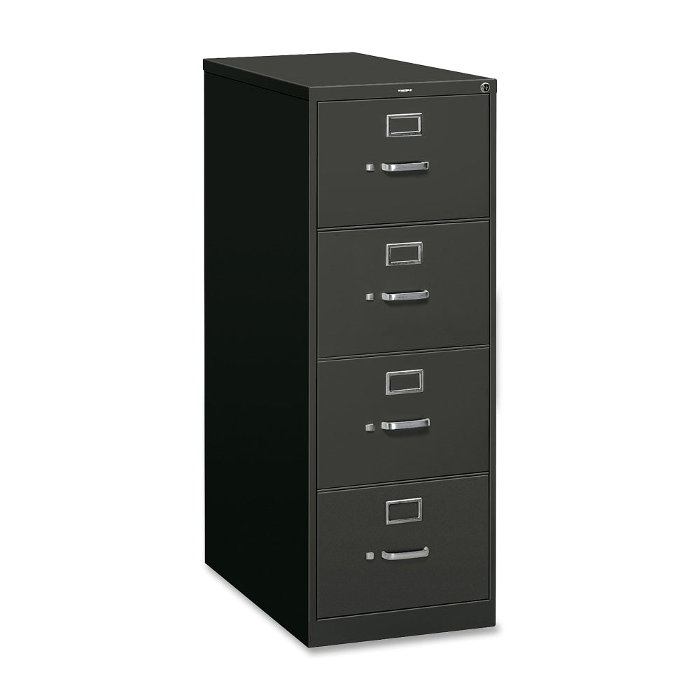 HON 26-1/2inD Vertical 4-Drawer File Cabinet With Lock, Charcoal