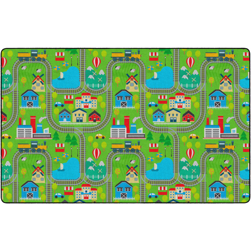 Flagship Carpets Train Ride Area Rug, 7ft6inH x 12ftW