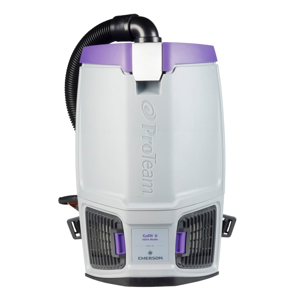 ProTeam GoFit 6 Qt Dry Pick-Up Commercial Backpack Vacuum, With Xover Multi-Surface 2-Piece Wand Tool Kit