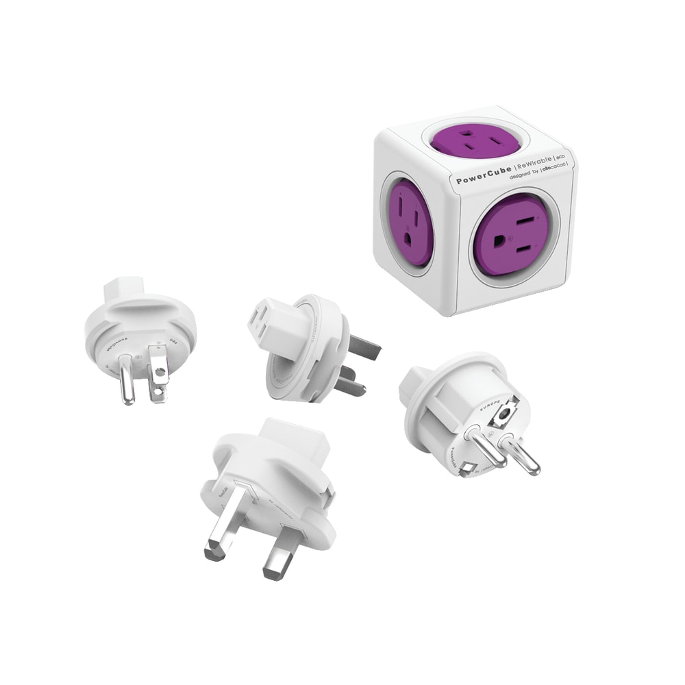 Allocacoc PowerCube ReWirable Original, Purple