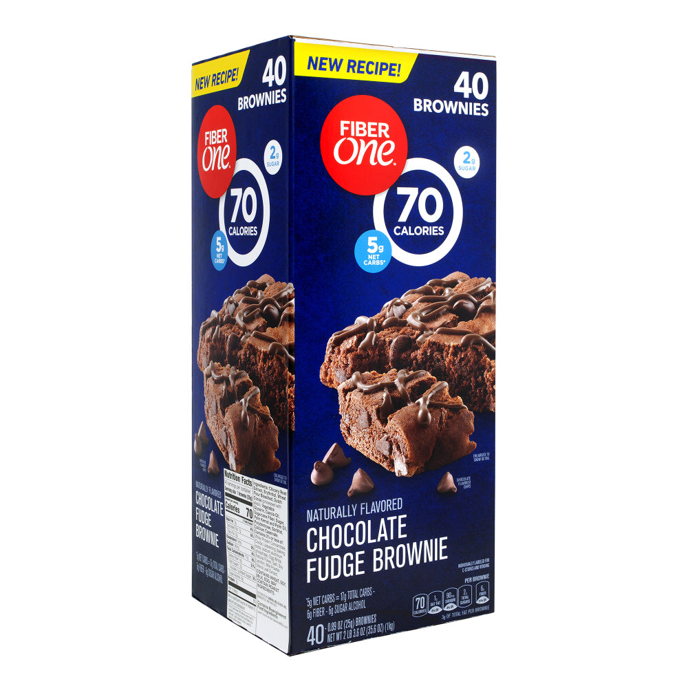 Fiber One 70 Calorie Chocolate Fudge Brownies, 40 Count