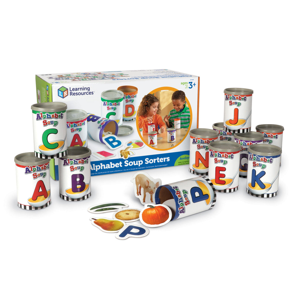 Learning Resources Alphabet Soup Sorters, 3in x 4 1/4in, Multicolor, Pre-K - Grade 2