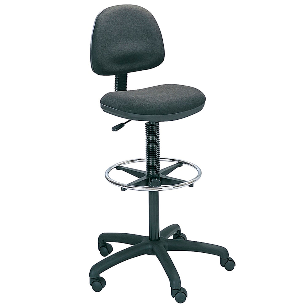 Safco Precision Extended-Height Fabric Chair, Black