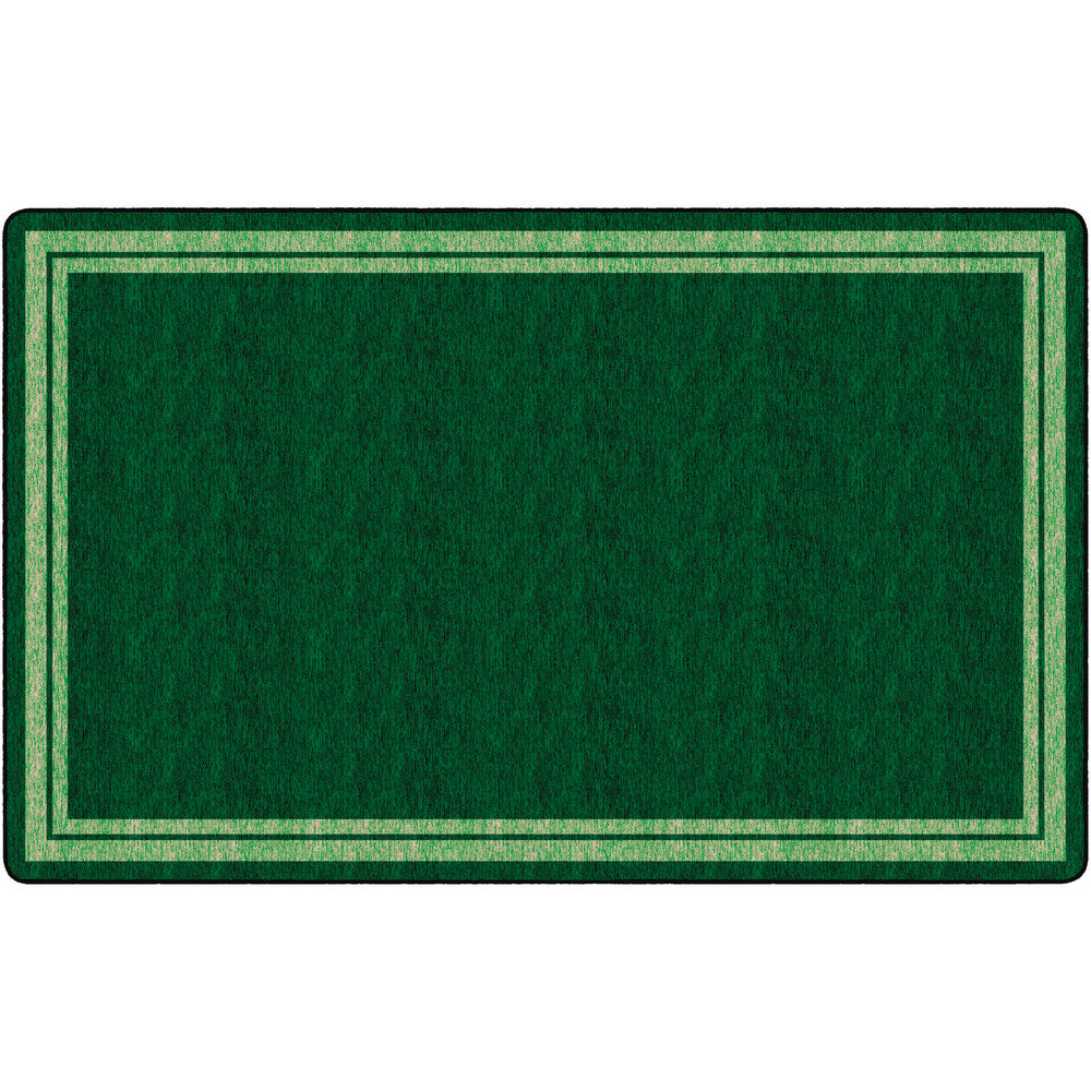 Flagship Carpets Double-Border Rectangular Rug, 90in x 144in, Clover Green