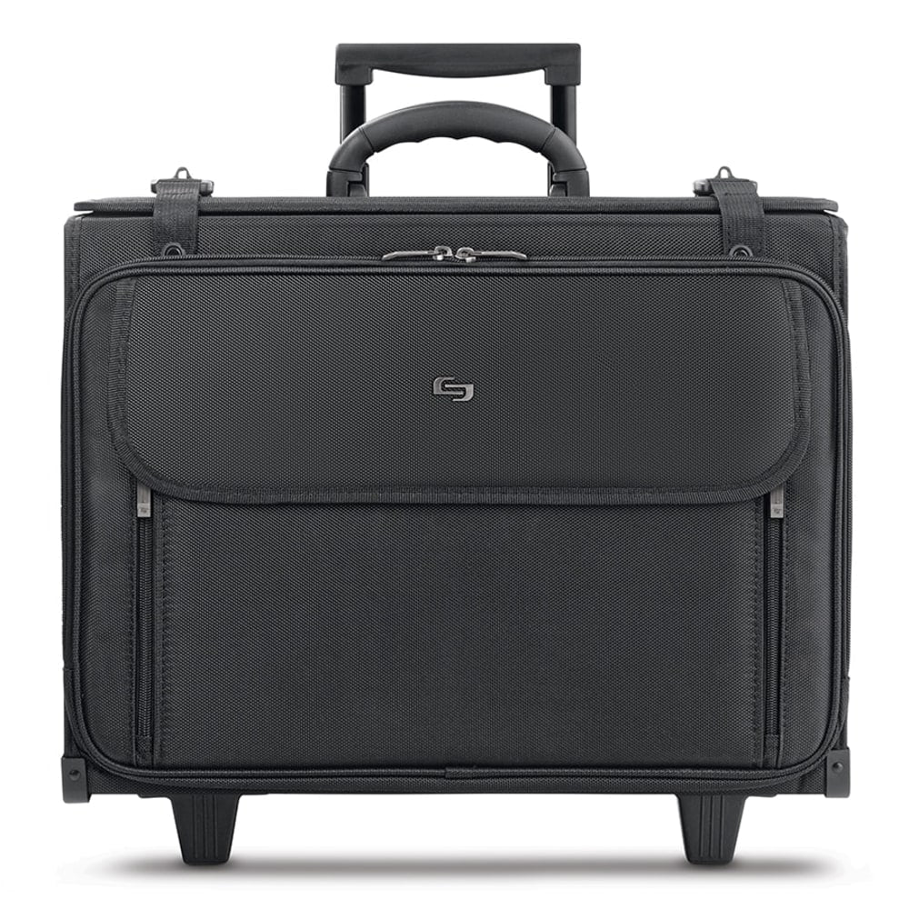 Solo New York Morgan Rolling Hard Side Catalog Case with 17.3in Laptop Compartment, Black