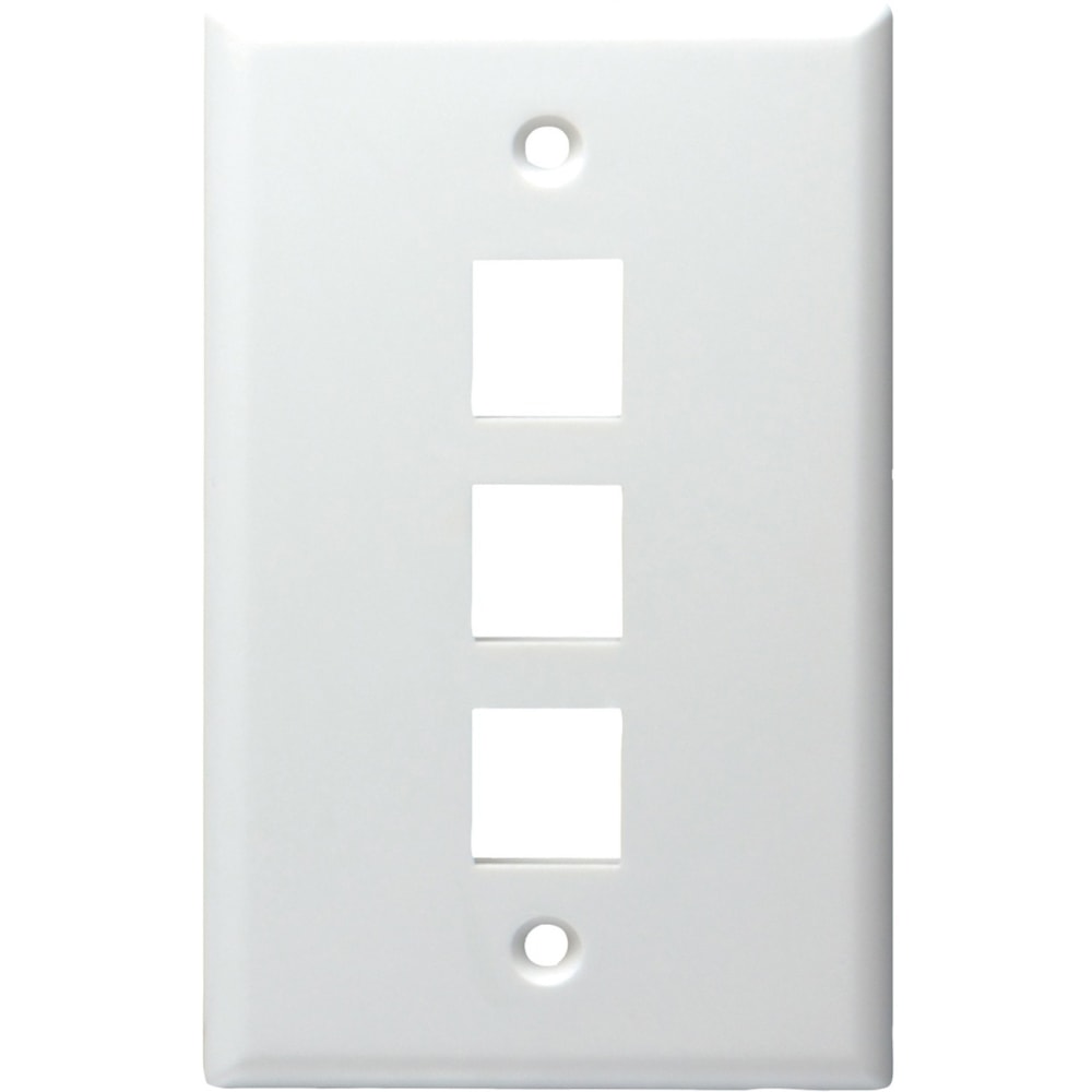 DataComm 20-3003-WH Keystone Faceplate - 3 x Socket(s) - White
