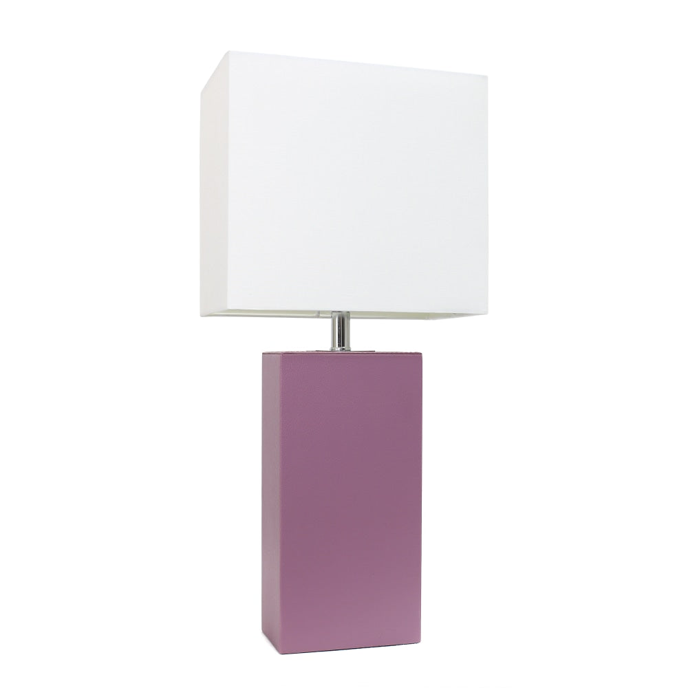 Lalia Home Lexington Table Lamp, 21inH, White/Purple