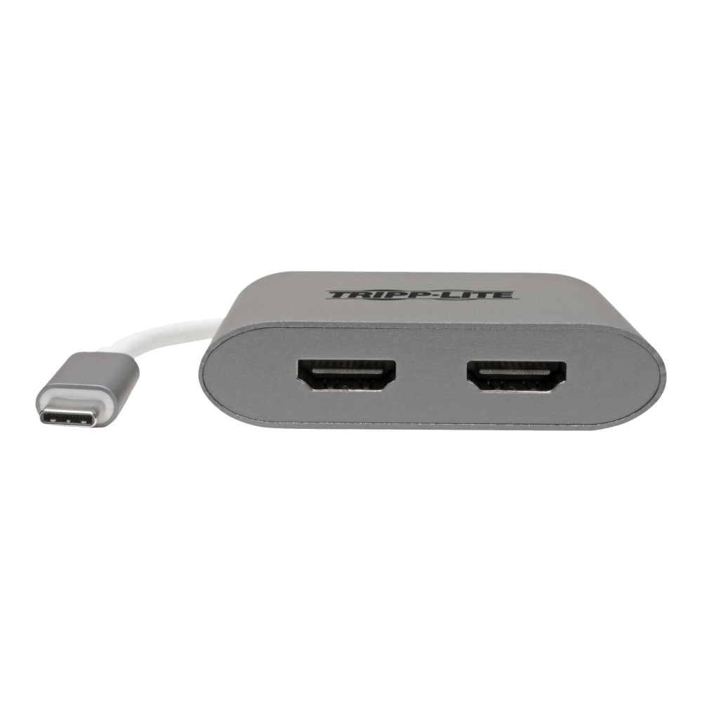 Tripp Lite USB C to HDMI Adapter Converter 2-Port Dual USB-C 3.1 4K@30Hz - External video adapter - USB-C 3.1 Gen 1 - HDMI - gray