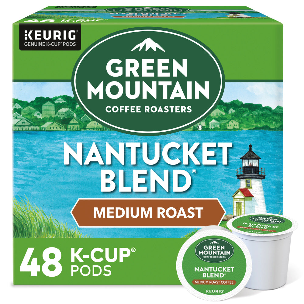 Green Mountain Coffee Nantucket Blend Coffee K-Cup Pods, Medium Roast, Classic, Box Of 48 Pods
