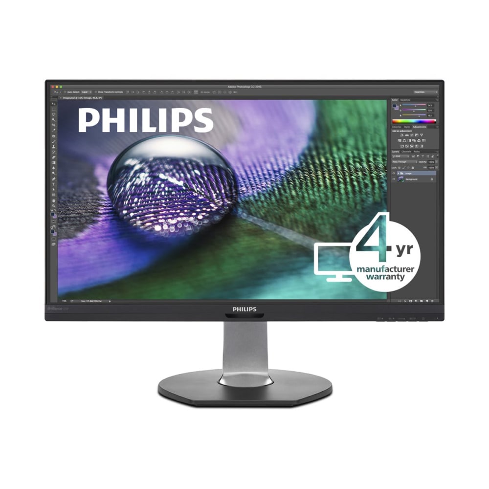 Philips 272P7VUBNB 27in Class 4K UHD LCD Monitor - 16:9 - Textured Black - 27in Viewable - In-plane Switching (IPS) Technology - WLED Backlight - 3840 x 2160 - 1.07 Billion Colors - 350 Nit - 5 ms - HDMI - DisplayPort - USB Hub