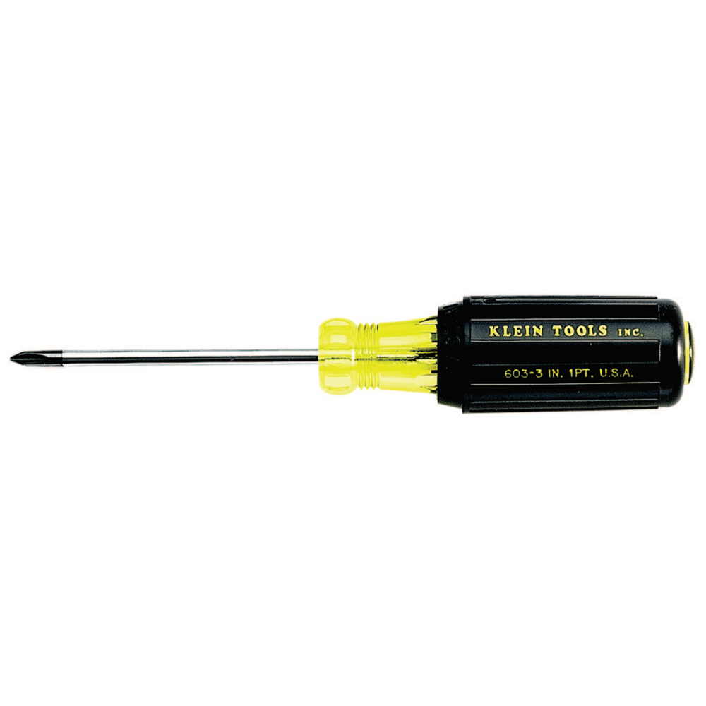 Klein Tools No. 1 Profilated Phillips Tip Screwdriver, 3in