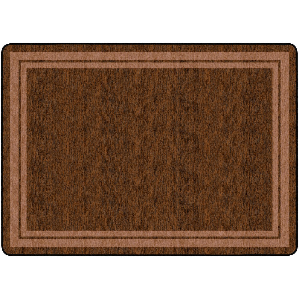 Flagship Carpets Double-Border Rectangular Rug, 72in x 100in, Chocolate
