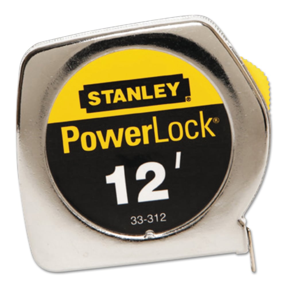 Stanley Tools Die Cast Tape Measure, Standard, 12ft x 3/4in Blade