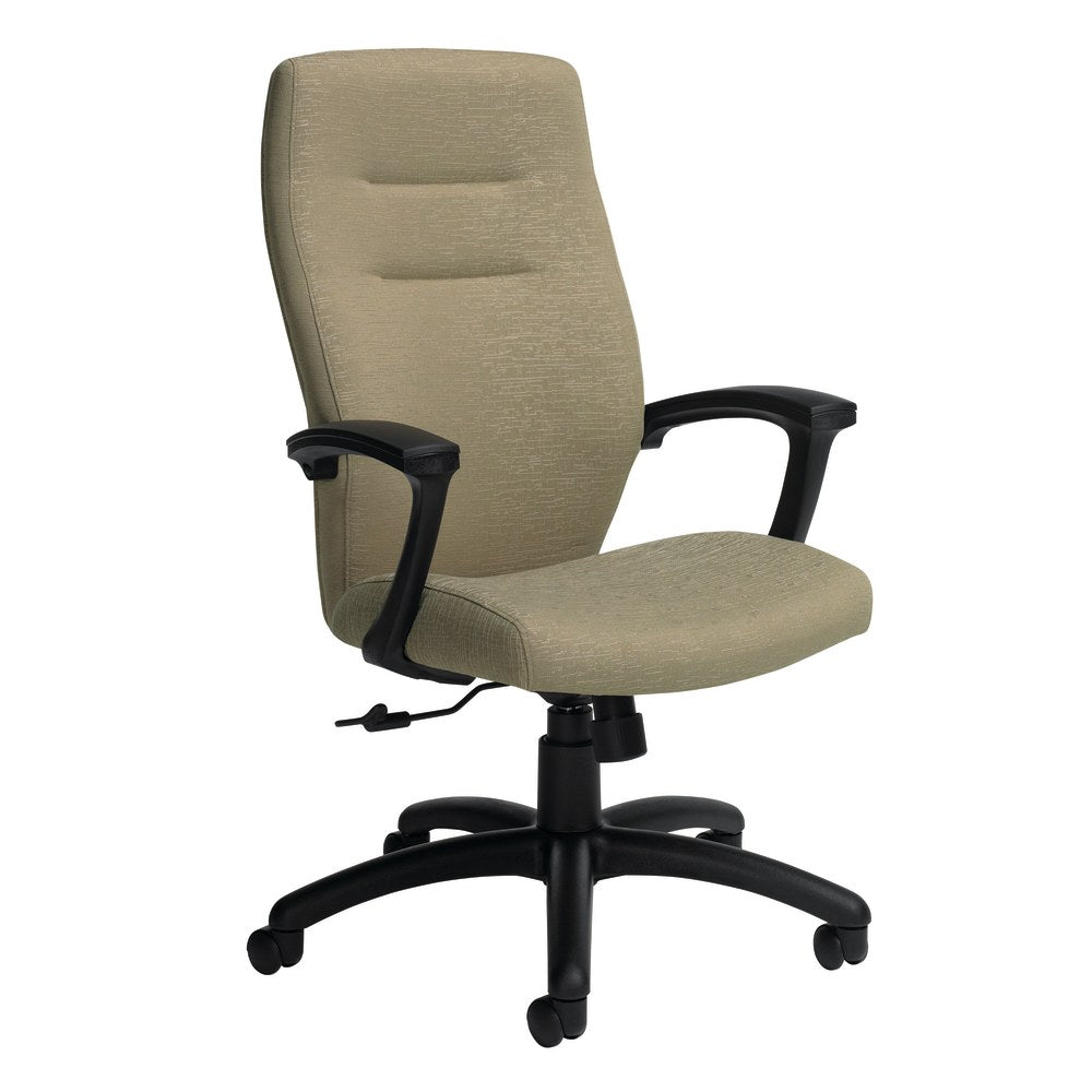 Global Synopsis High-Back Chair, 43 1/2inH x 24 1/2inW x 26 1/2inD, Beach Day/Black