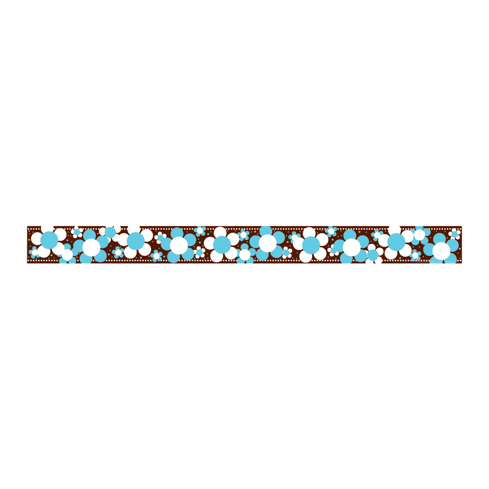 Barker Creek Straight-Edge Borders, 3in x 35in, Hot To Dot Bloom, Pack Of 12