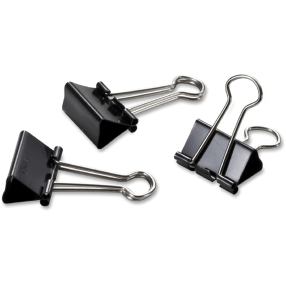 OIC Binder Clips, Small, 3/4in, Black, Box Of 12