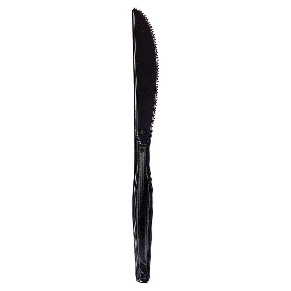 Dixie Medium-weight Disposable Knives Grab-N-Go by GP Pro - 100 / Box - 10/Carton - Knife - 1000 x Knife - Black