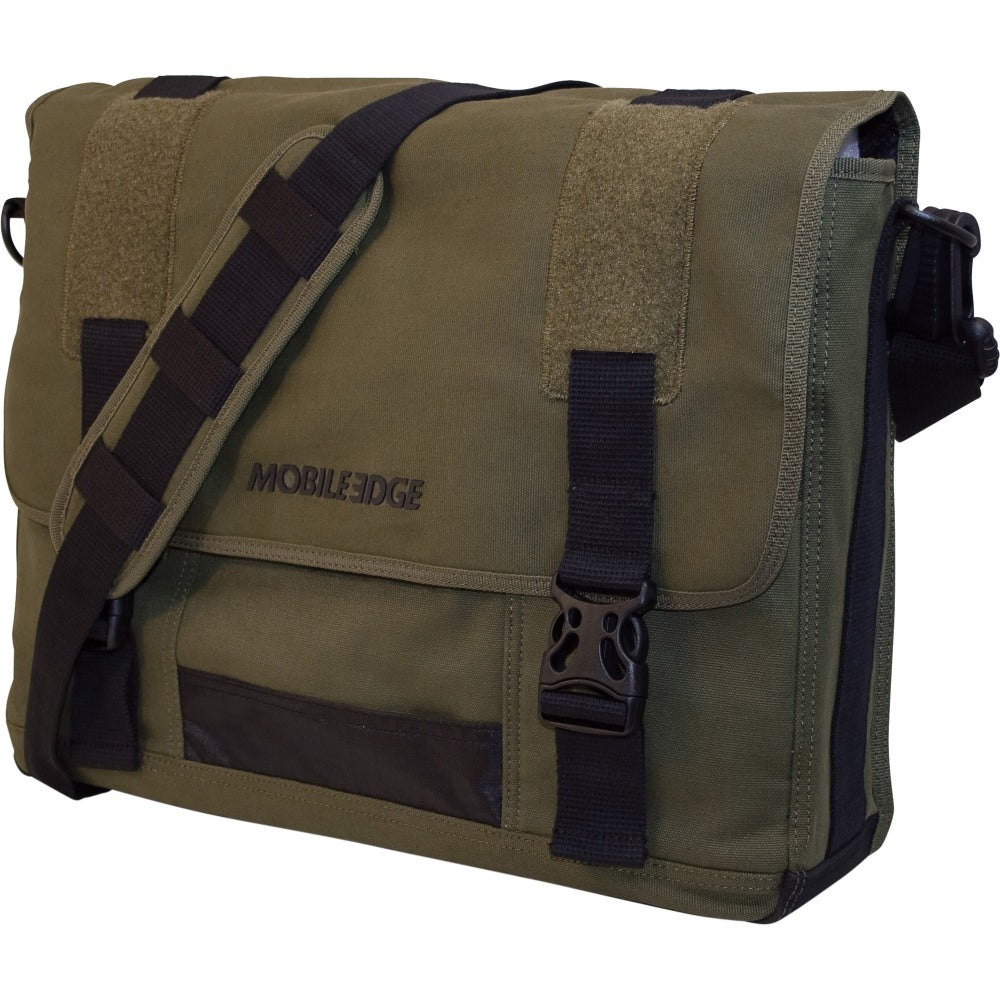 Mobile Edge Canvas Messenger Laptop Bag, Olive