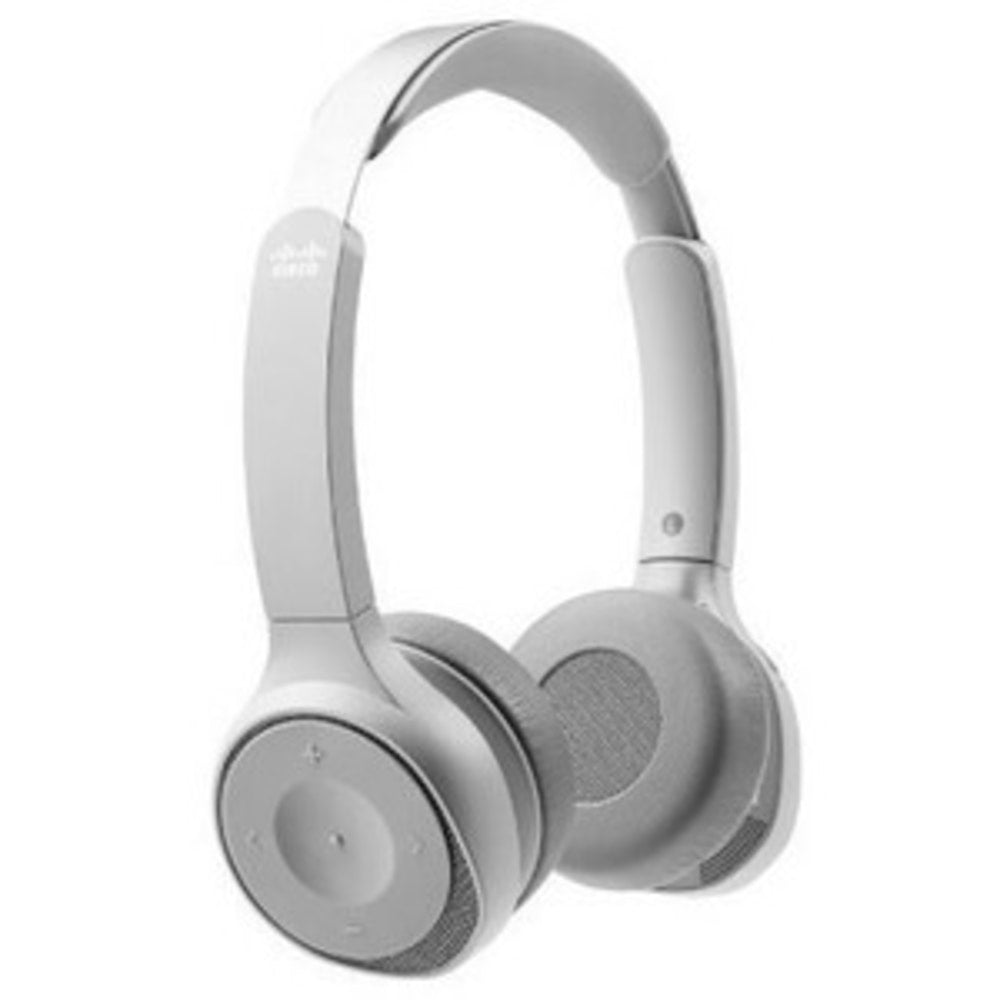 Cisco Headset 730 - Stereo - Mini-phone (3.5mm), USB - Wired/Wireless - Bluetooth - 213.3 ft - 32 Ohm - 20 Hz - 20 kHz - Over-the-head - Binaural - Circumaural - Noise Canceling - Platinum