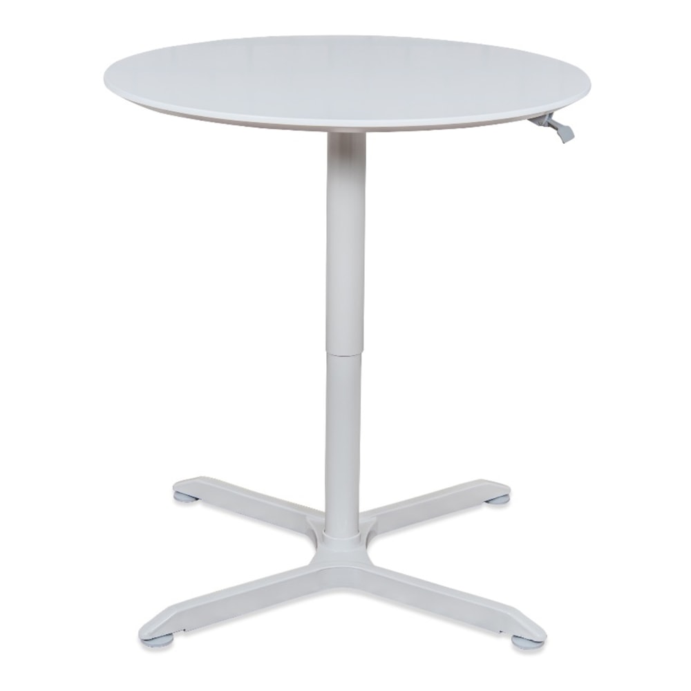 Luxor Round Cafe Table, 42-7/16inH x 32inW x 32inD, White