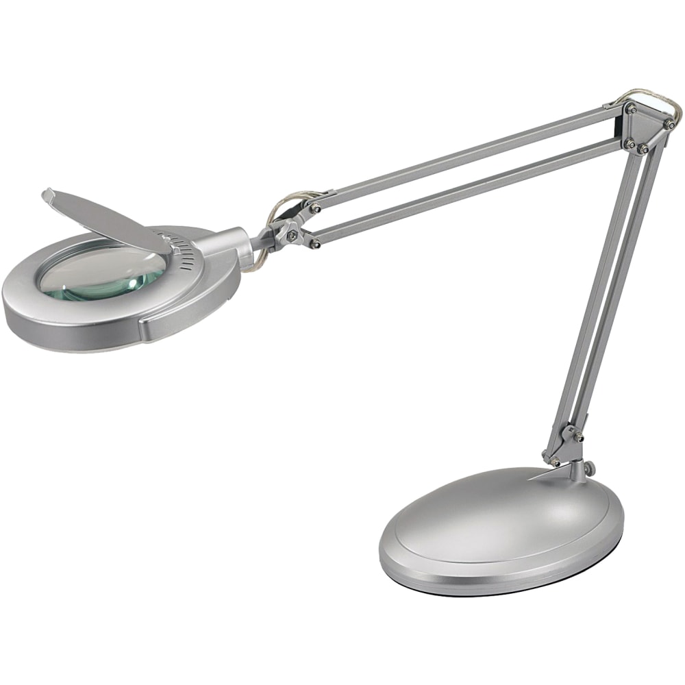 Victory Light Magnifier Task Lamp, 48inH, Silver