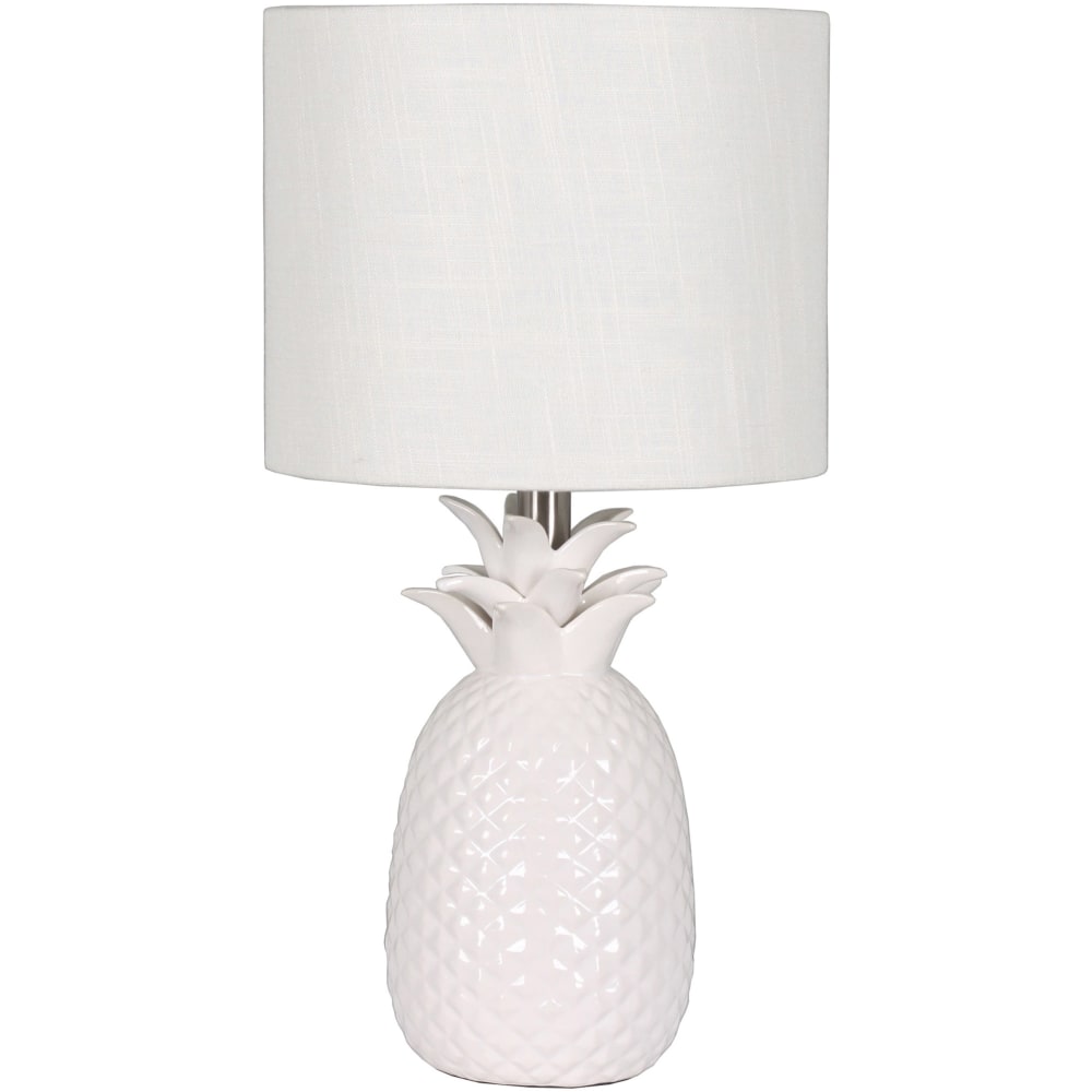 Adesso Simplee Pineapple Table Lamp, 17inH, White