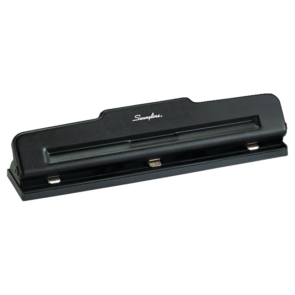 Swingline Light-Duty Adjustable Desktop Punch, Black