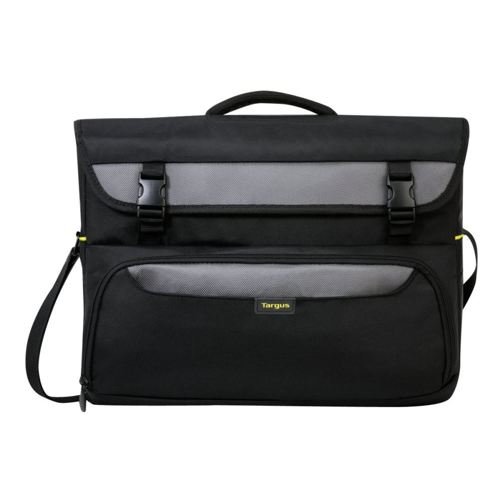 Targus City Gear Messenger Bag With 17.3in Laptop Pocket, Black/Gray