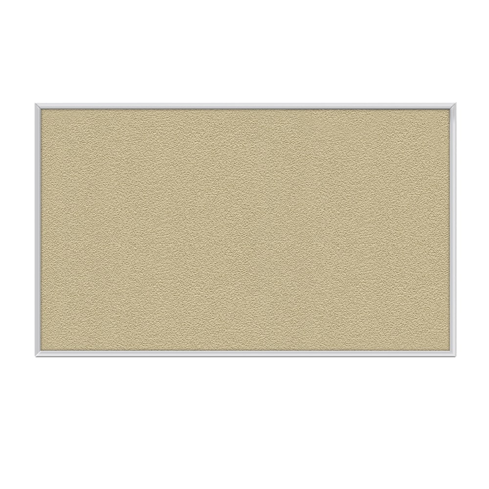 Ghent Aluminum Frame Vinyl Bulletin Board, 24in x 24in, Caramel, Satin Frame