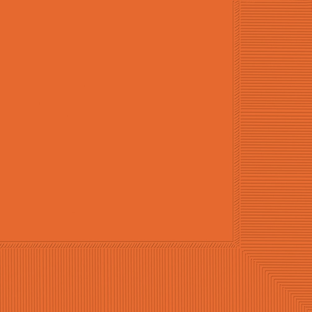 Amscan Lunch Napkins, 6-1/2in x 6-1/2in, Orange Peel, 100 Napkins Per Pack, Case Of 4 Packs