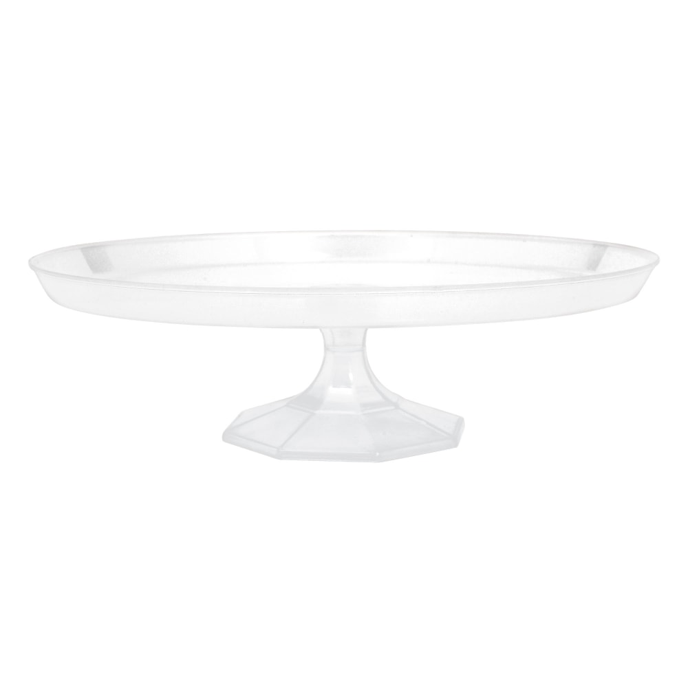 Amscan Plastic Dessert Stands, 11-3/4in, Clear, Pack Of 3 Stands