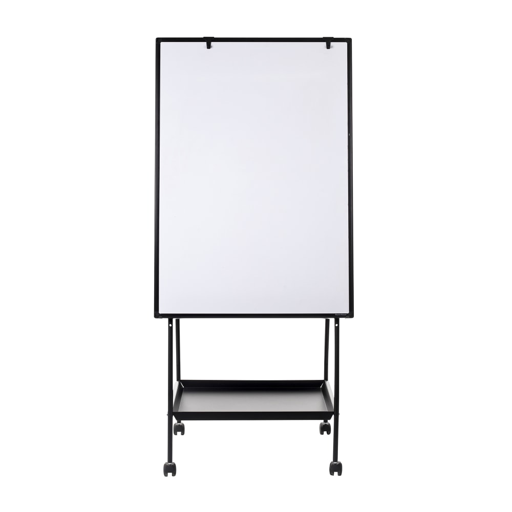 MasterVision Magnetic Gold Ultra Adjustable Mobile Dry-Erase Whiteboard Easel, 65 12/16in x 24in, Metal Frame With Black Finish