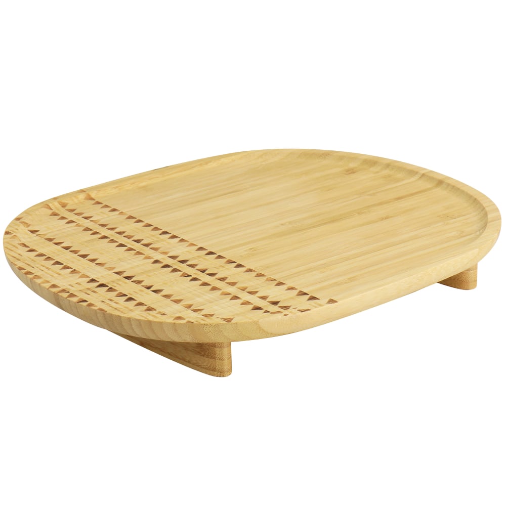 Gibson Home Sadler Serving Tray, 13-1/2in, Brown