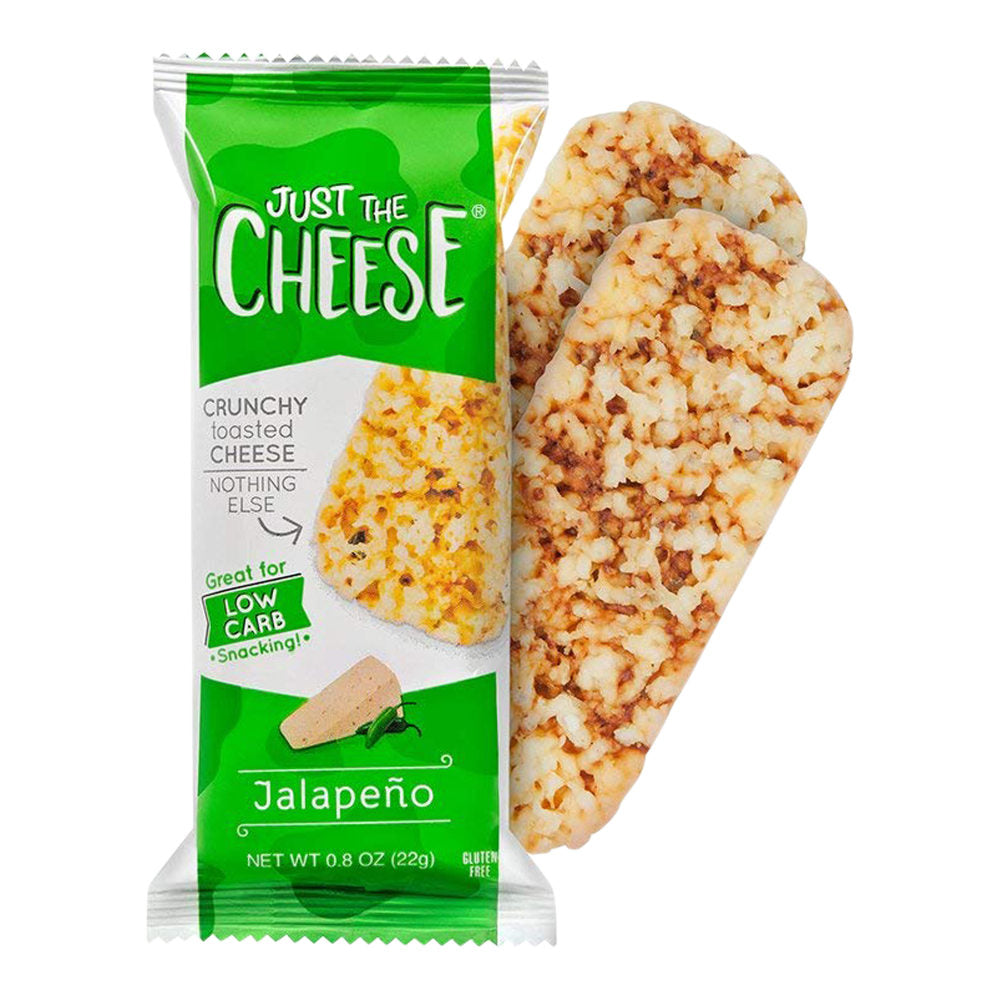 Just The Cheese Jalapeño Cheese Bars, 0.08 Oz, 2 Bars Per Pack, Carton Of 24 Packs