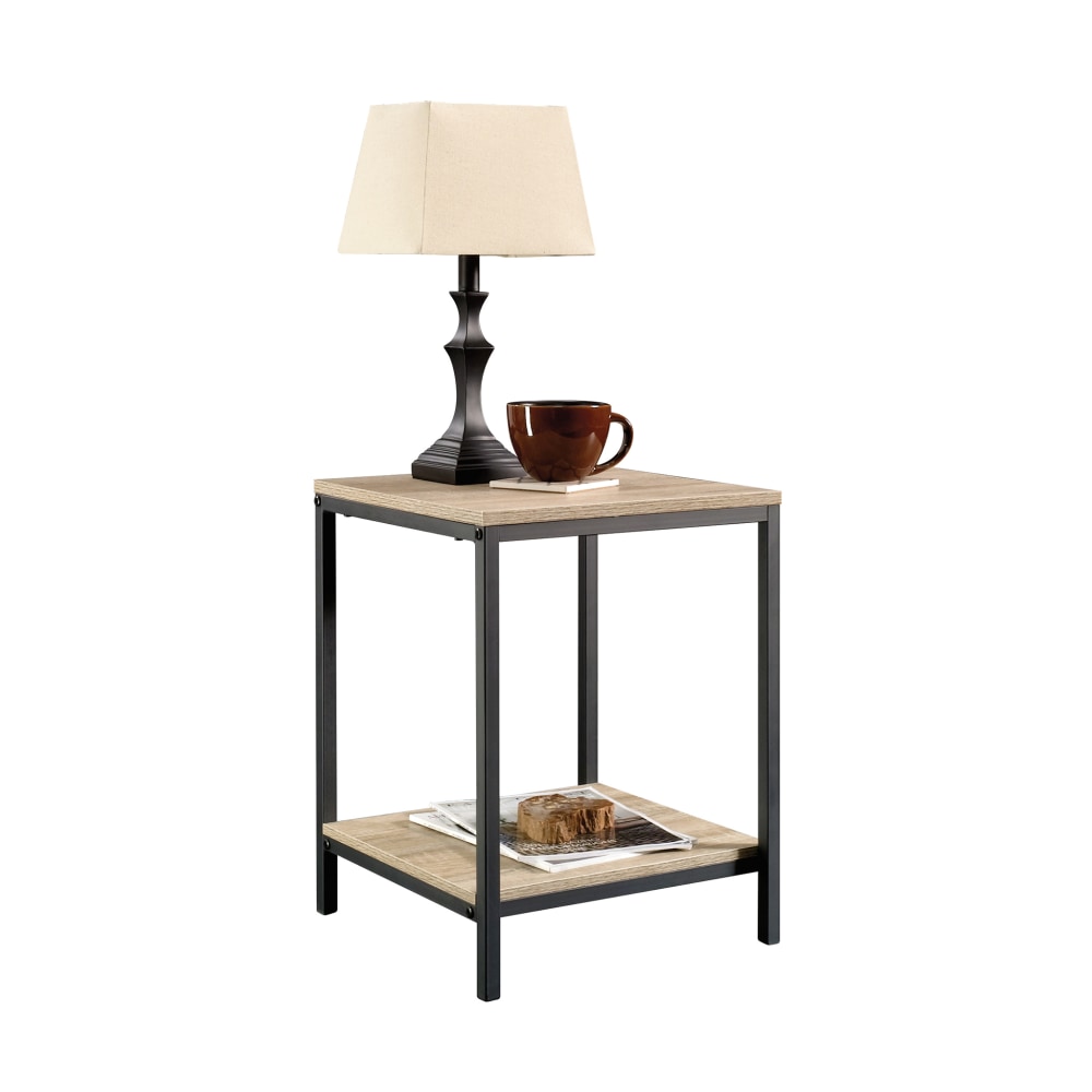 Sauder North Avenue Side Table, 20inH x 15-1/2inW x 15-1/2inD, Charter Oak