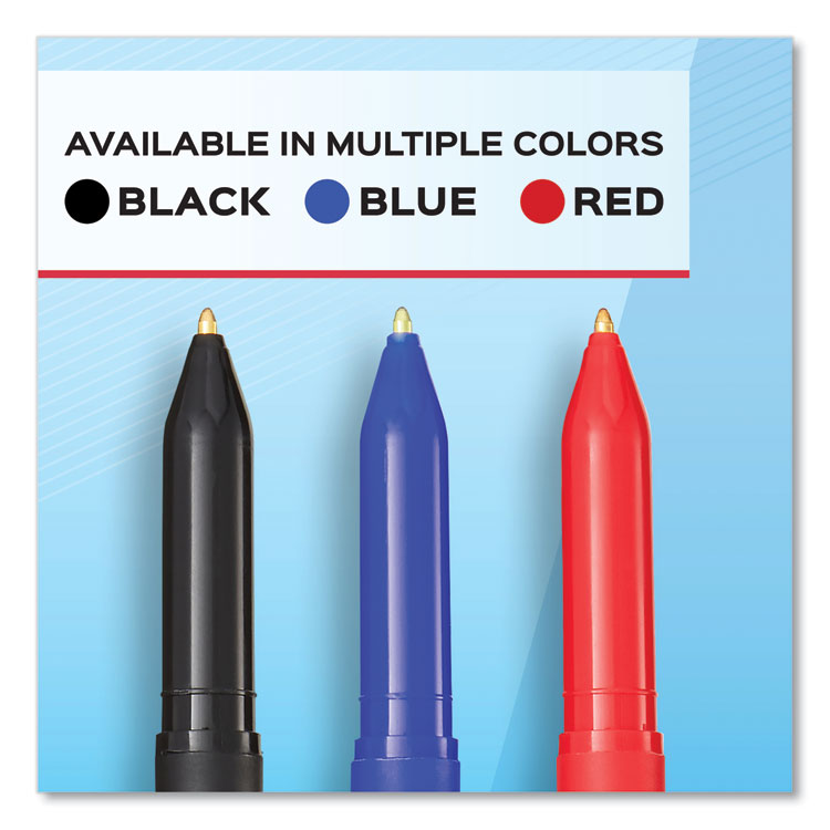 Write Bros. Ballpoint Pen, Stick, Fine 0.8 Mm, Red Ink, Red Barrel, Dozen