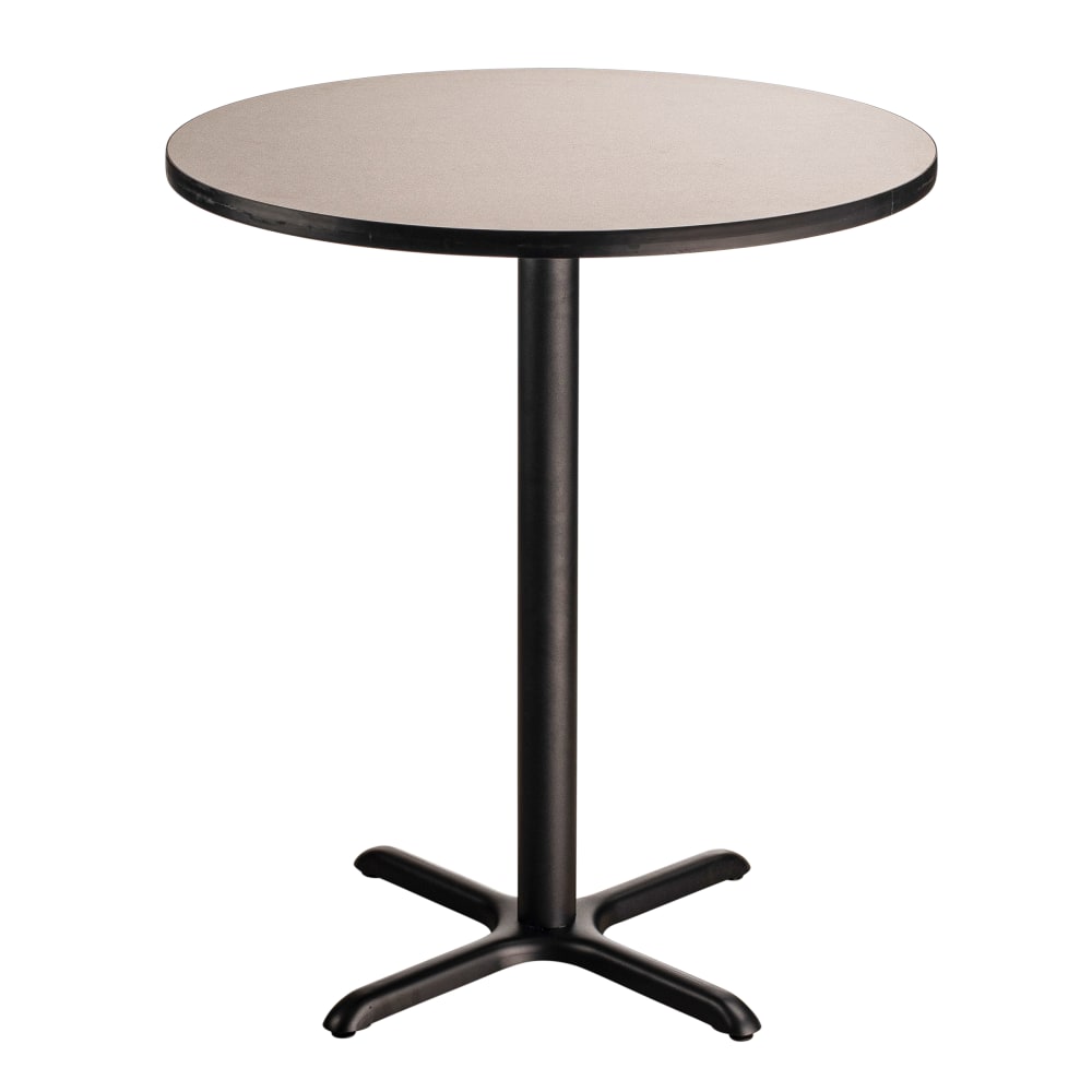 National Public Seating Cafe Table, 42inH x 36inW x 36inD, Gray Nebula/Black