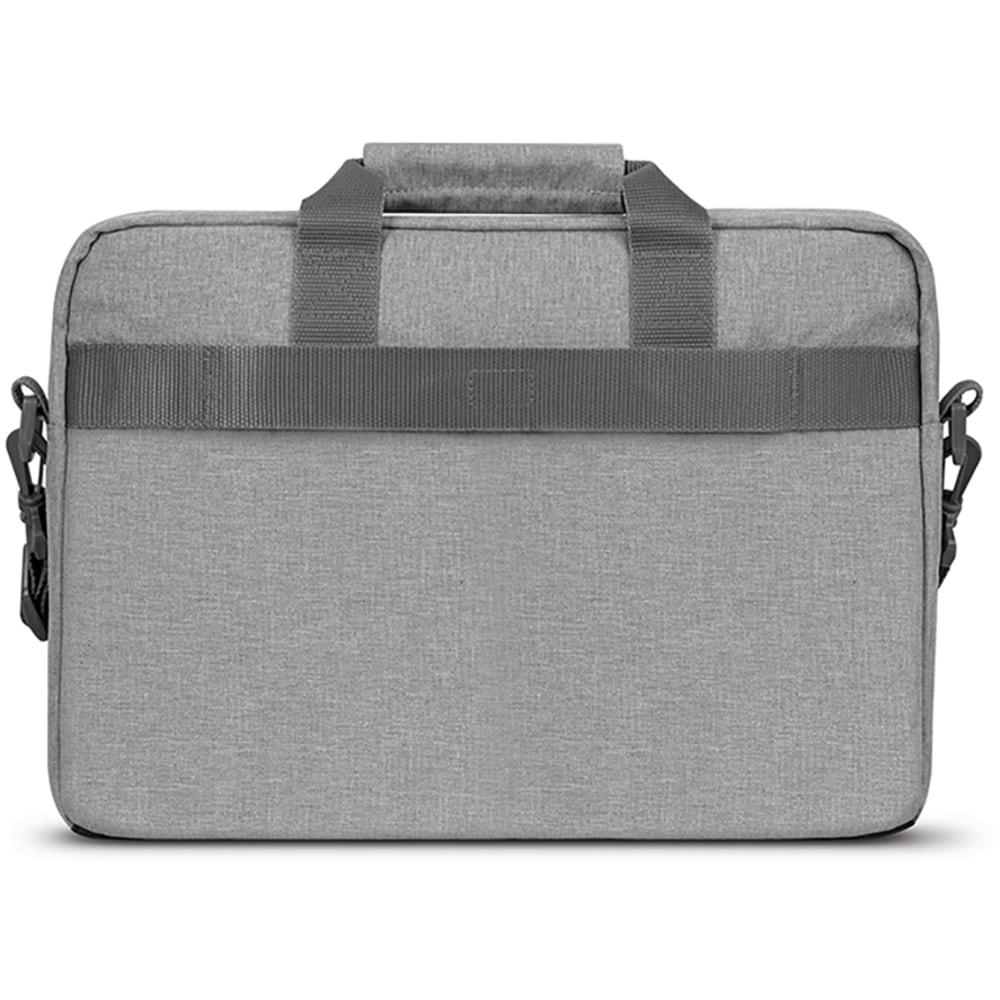 Solo New York Re:New Briefcase With 15.6in Laptop Pocket, 60% Recycled, Gray