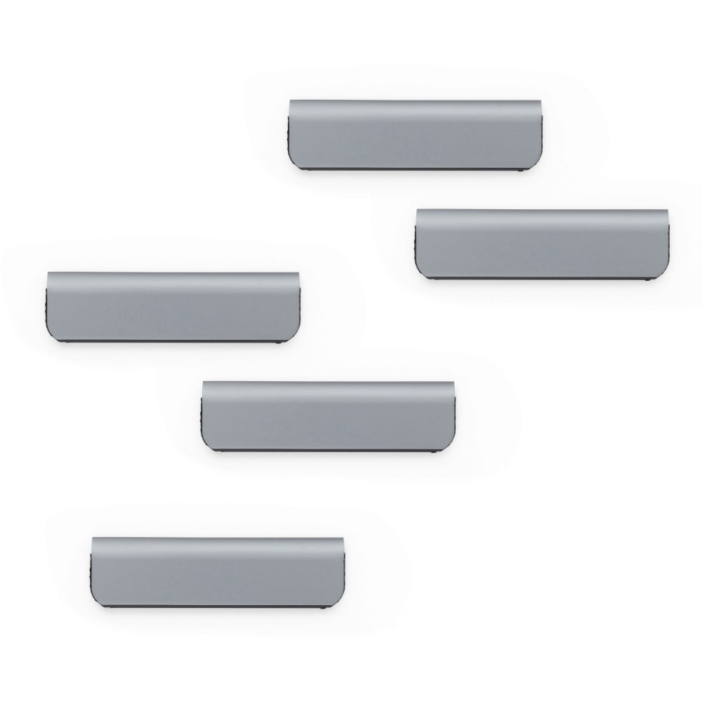 DURABLE DURAFIX Clip - 2.4in Width - for Notes, Door, Reminder, Glass, Refrigerator, Cabinet, Appointment, Reminder - Residue-free, Easy to Use - 5Pack - Silver